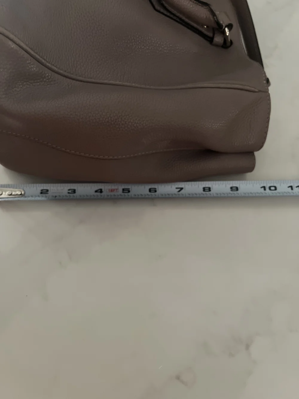 Kate Spade Taupe Leather Satchel Handbag With Crossbody Strap